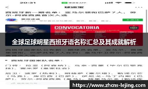 全球足球明星西班牙语名称汇总及其成就解析